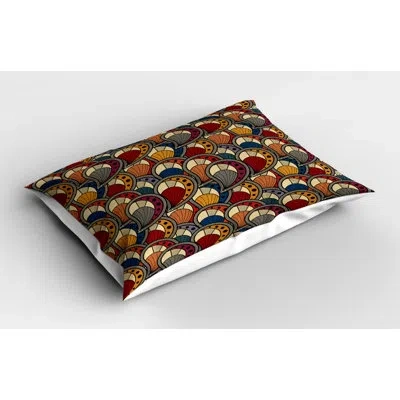 Ambesonne Dots African Sham In Brown;green;gray