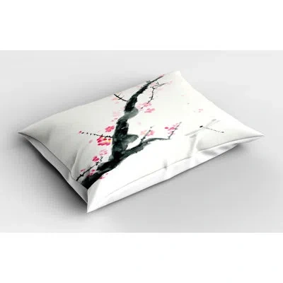 Ambesonne Dragon Dragonfly Sham In Black;gray;pink