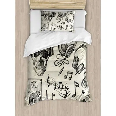 Ambesonne Duvet Cover Set In Beige,black
