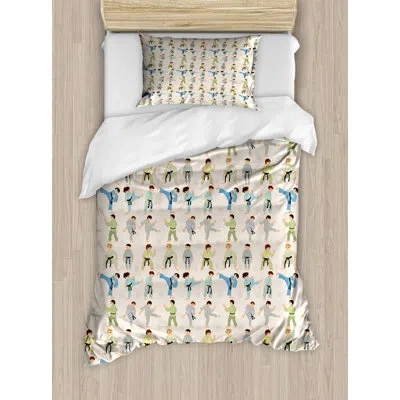 Ambesonne Duvet Cover Set In Colored Spring Flowers