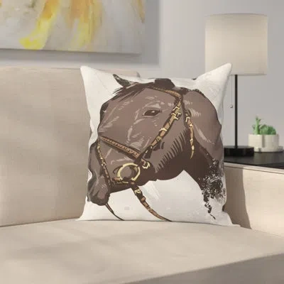 Ambesonne Equestrian Wild Horse Portrait Cushion Pillow Cover