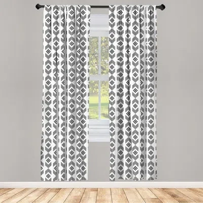Ambesonne Ethnic Semi-sheer Rod Pocket Sliding Panel