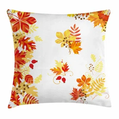 Ambesonne Fall Decor Leaves And Berries Square Pillow Cover