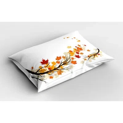 Ambesonne Fall Sham In Brown;orange