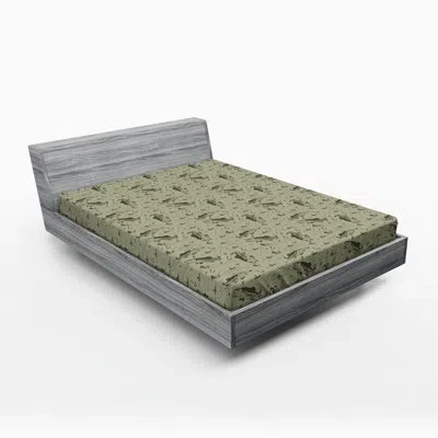 Ambesonne Fishing Microfiber Fitted Sheet In Green