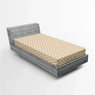 Ambesonne Fitted Sheet In Purple,yellow,khaki Floral