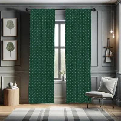 Ambesonne Fleur De Lis Curtains, Baroque Pattern Medieval French Motifs Royal Ornate Classic, Window Treatment In Green
