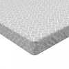 Ambesonne Fleur De Lis Microfiber Fitted Sheet In Gray Geometric