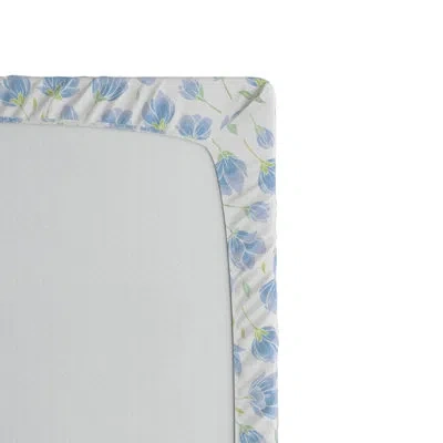 Ambesonne Floral / Flower Fitted Sheet In Blue Floral