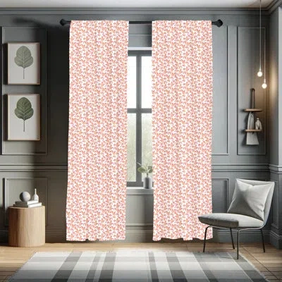 Ambesonne Floral Semi-sheer Rod Pocket Curtain Panels