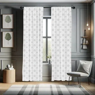Ambesonne Floral Semi-sheer Rod Pocket Sliding Panel