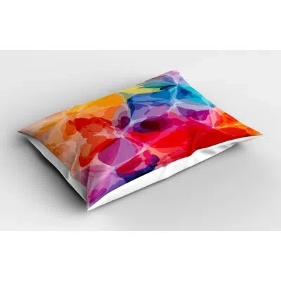 Ambesonne Floral Sham In Blue;red;pink