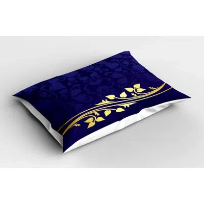 Ambesonne Floral Sham In Yellow;violet