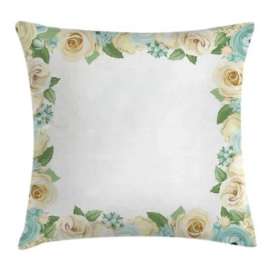 Ambesonne Flower Roses Leaves Cushion Pillow Cover