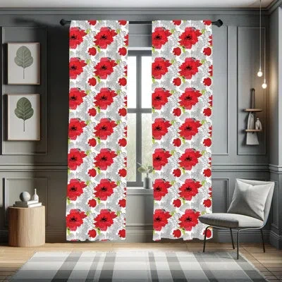 Ambesonne Flower Window Curtains, Bouquet Of Spring Blooms In Vibrant Colors With Vintage Inspirations, Lightw