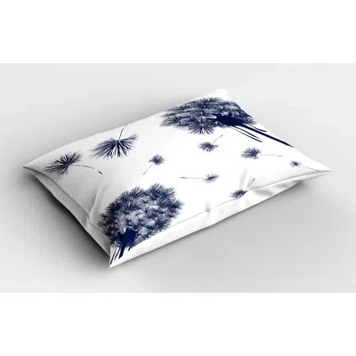 Ambesonne Flowers Polyester Envelope Sham In White;gray