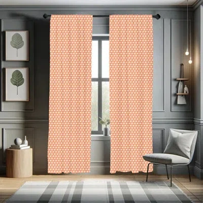 Ambesonne Geometric Semi-sheer Rod Pocket Curtain Panels