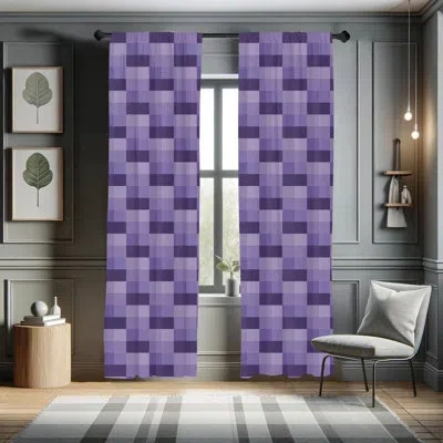 Ambesonne Geometric Semi-sheer Rod Pocket Curtain Panels