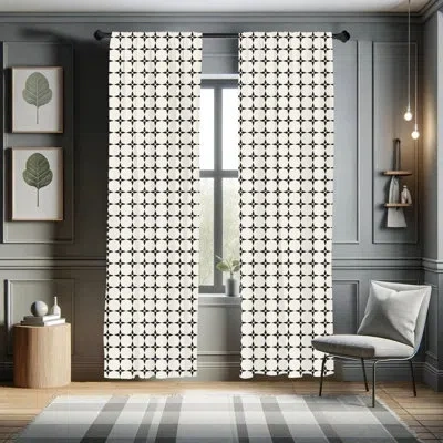 Ambesonne Geometric Semi-sheer Rod Pocket Sliding Panel