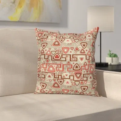 Ambesonne Geometric Square Pillow Cover With Zipper