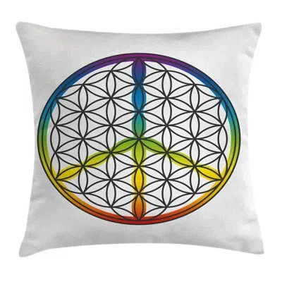 Ambesonne Hippie Life And Peace Symbol Pillow Cover