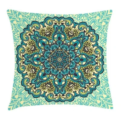 Ambesonne India Abstract Flower Vibrant Square Pillow Cover