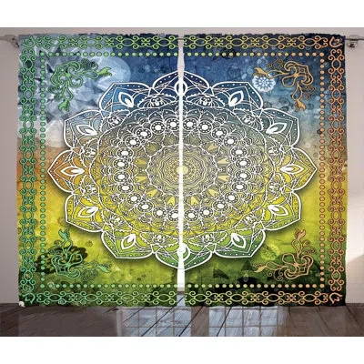 Ambesonne Indian Mystic Asian Mandala Zen Culture Chakra Karma Calmness And Harmony Icon Boho Design Graphic P