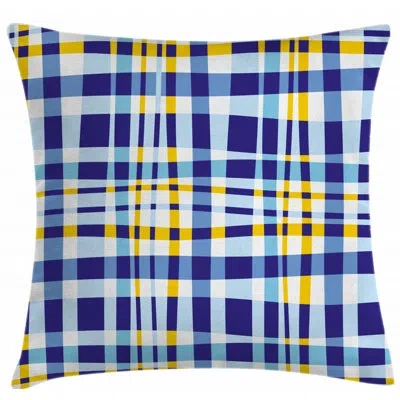 Ambesonne Indoor / Outdoor Checkered 36" Throw Pillow Cover