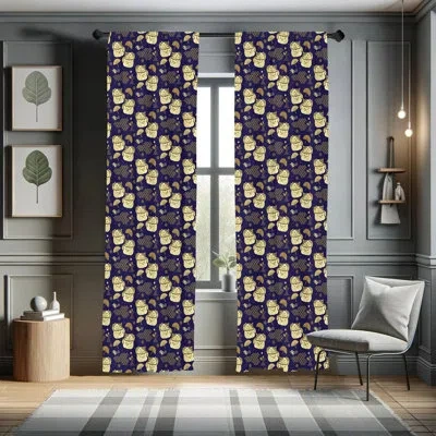 Ambesonne Japanese Cat Semi-sheer Rod Pocket Curtain Panels