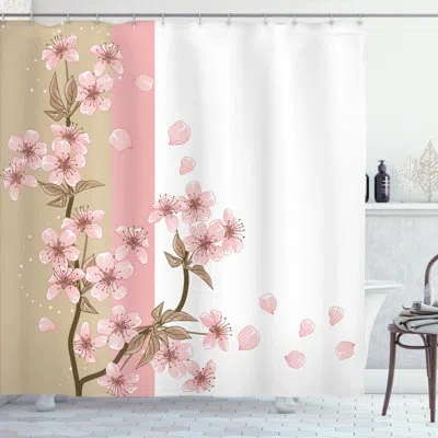Ambesonne Japanese Shower Curtain Set + Hooks