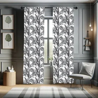 Ambesonne Jungle Window Curtains Semi-sheer Rod Pocket Sliding Panel