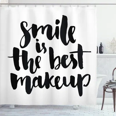 Ambesonne Lifestyle Smile Is The Best Makeup Inspirational Quote Handwritten Daily Motivations Design Single S