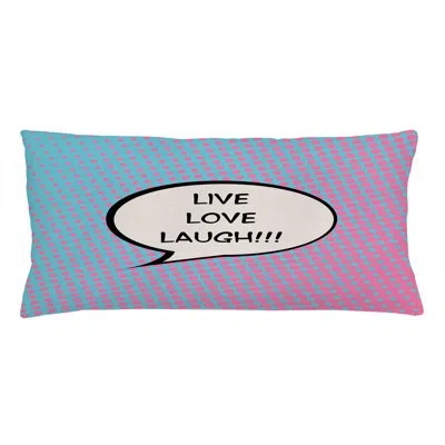 Ambesonne Live Laugh Love Indoor / Outdoor Lumbar Pillow Cover