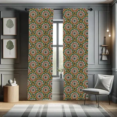 Ambesonne Mandala Curtains, Flourishing Nature Design With Paisley Motif Bohemian Pattern, Window Treatments 2
