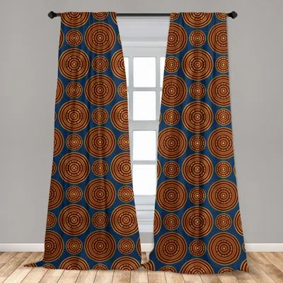 Ambesonne Mandala Semi-sheer Rod Pocket Curtain Panels