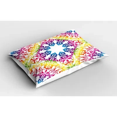 Ambesonne Manly Ethnic Sham In Blue;yellow