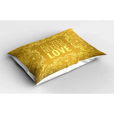 Ambesonne Manly Mandala Sham In Yellow;gold