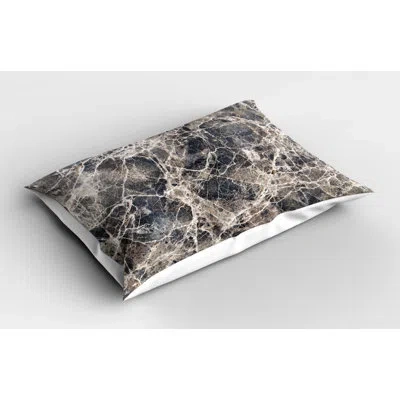 Ambesonne Marble Sham In Brown;gray