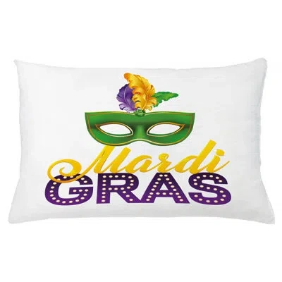 Ambesonne Mardi Gras Indoor/outdoor Lumbar Pillow Cover