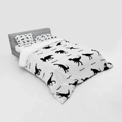 Ambesonne Microfiber Duvet Cover Set In Black;white