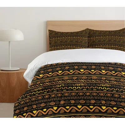 Ambesonne Microfiber Duvet Cover Set In Multicolor