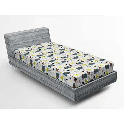 Ambesonne Microfiber Fitted Sheet In Black