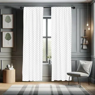 Ambesonne Microfiber Geometric Semi-sheer Rod Pocket Curtain Panel