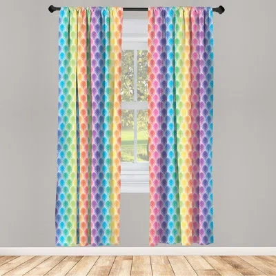 Ambesonne Microfiber Semi-sheer Curtain