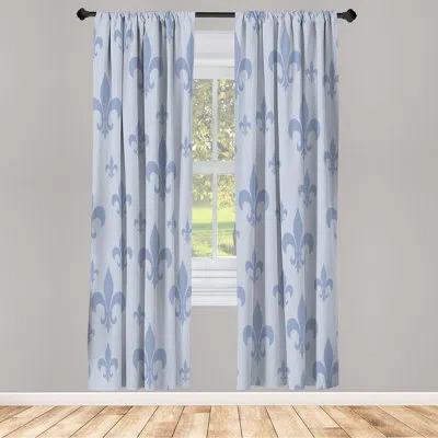 Ambesonne Microfiber Semi-sheer Curtain Pair In Rose Blush