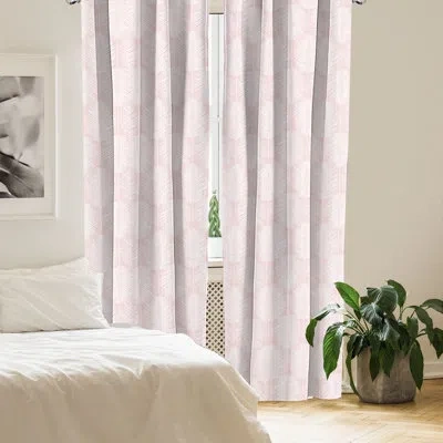 Ambesonne Microfiber Semi-sheer Curtain Pair In Rose,white