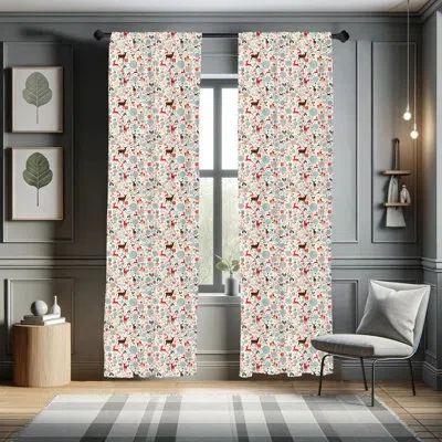 Ambesonne Mixed Semi-sheer Rod Pocket Curtain Panels