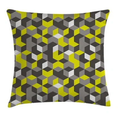 Ambesonne Modern Box Cubes Square Pillow Cover