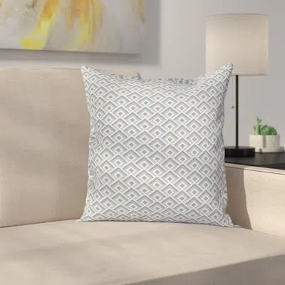 Ambesonne Modern Diagonal Nested Squares Square Pillow Cover
