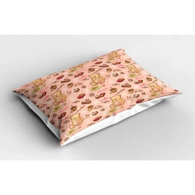 Ambesonne Mone Sham In Brown;pink